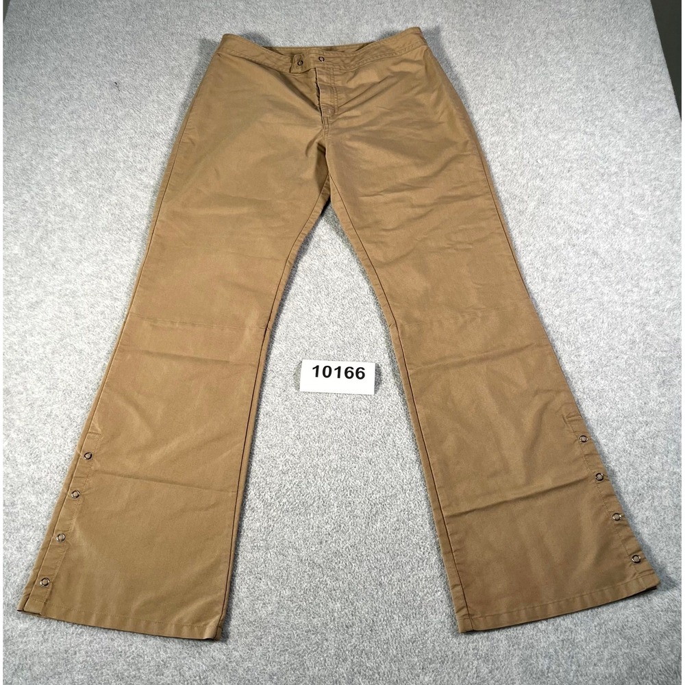 Gap Bootcut Pants Womens 6 Khaki Flat Front Ankle Snap Streetwear Casual Outdoor